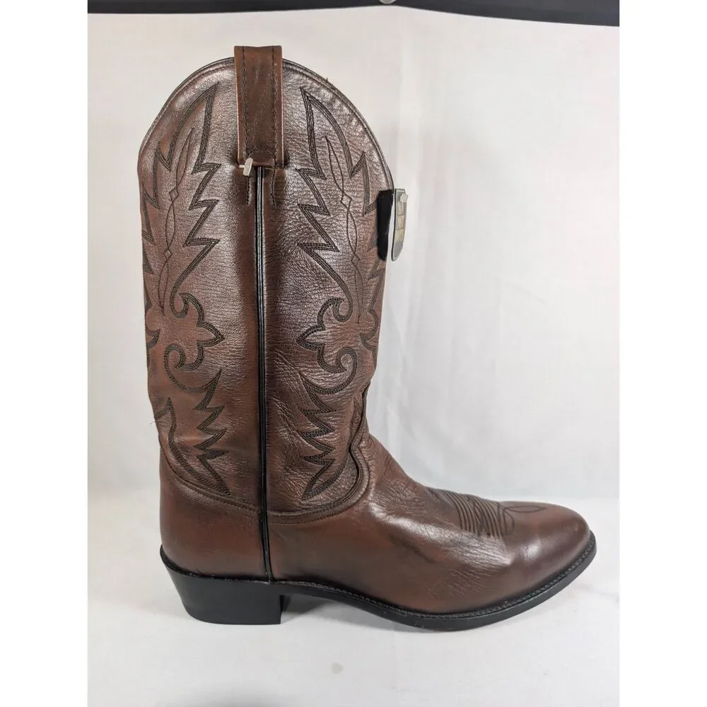 Dan Post Cowboy Boots Men’s 14D Brown Cowhide Leather Western Pointed Toe